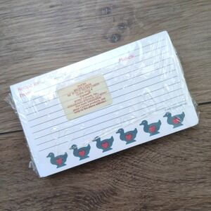 Vtg 80s Current‎ Duck Recipe Cards (60) Heart Cottagecore Country 3x5 Sealed NOS